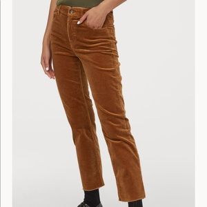 H&M NWOT Ankle-length Corduroy Pants